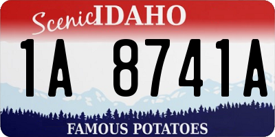ID license plate 1A8741A