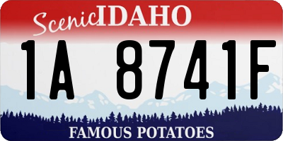 ID license plate 1A8741F