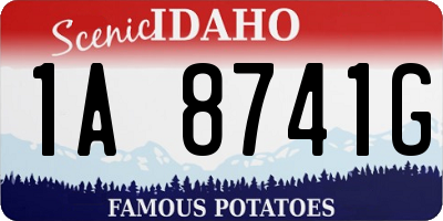 ID license plate 1A8741G