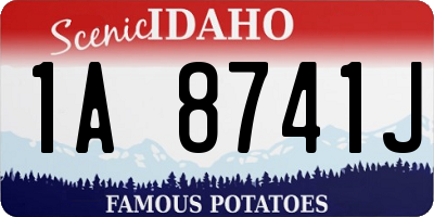 ID license plate 1A8741J