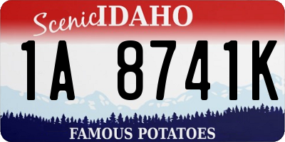 ID license plate 1A8741K
