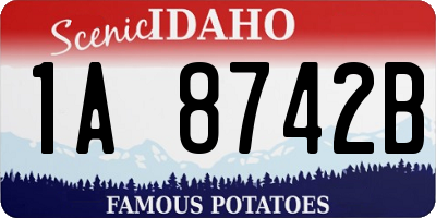 ID license plate 1A8742B