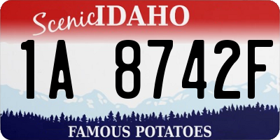 ID license plate 1A8742F