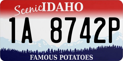 ID license plate 1A8742P