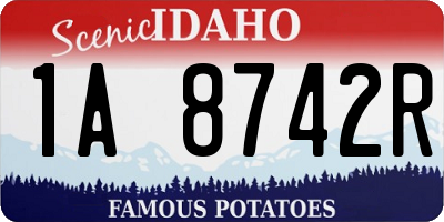 ID license plate 1A8742R