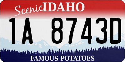 ID license plate 1A8743D