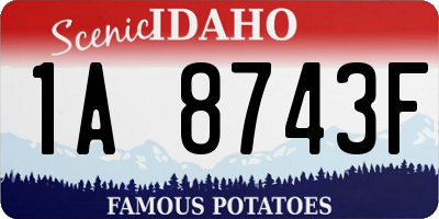 ID license plate 1A8743F