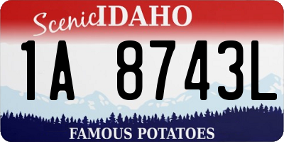 ID license plate 1A8743L