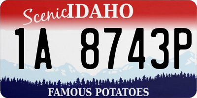 ID license plate 1A8743P
