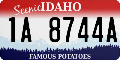 ID license plate 1A8744A
