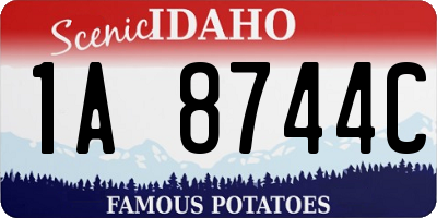 ID license plate 1A8744C