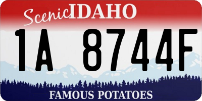 ID license plate 1A8744F