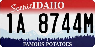 ID license plate 1A8744M