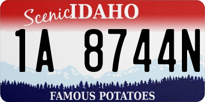 ID license plate 1A8744N
