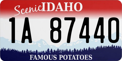ID license plate 1A8744O
