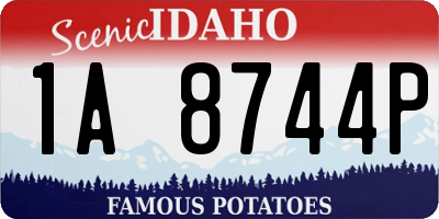 ID license plate 1A8744P