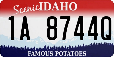 ID license plate 1A8744Q