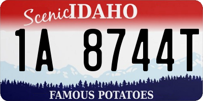 ID license plate 1A8744T