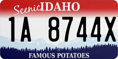 ID license plate 1A8744X