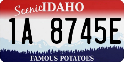 ID license plate 1A8745E