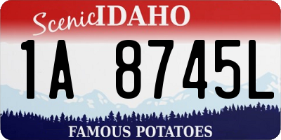 ID license plate 1A8745L