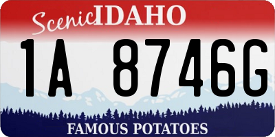ID license plate 1A8746G