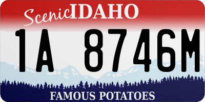ID license plate 1A8746M