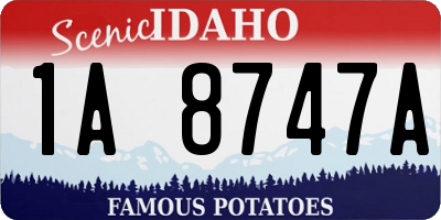 ID license plate 1A8747A