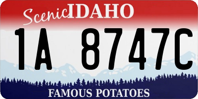 ID license plate 1A8747C