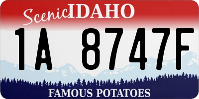 ID license plate 1A8747F