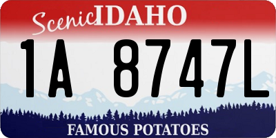 ID license plate 1A8747L
