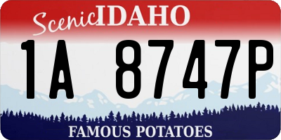 ID license plate 1A8747P