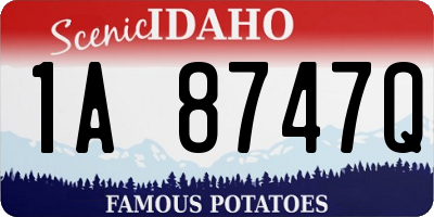 ID license plate 1A8747Q
