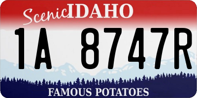 ID license plate 1A8747R