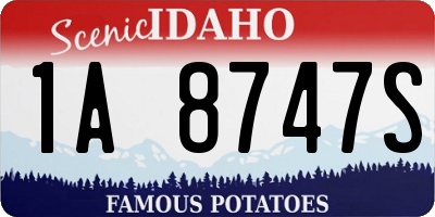 ID license plate 1A8747S
