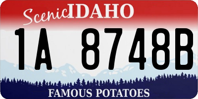 ID license plate 1A8748B