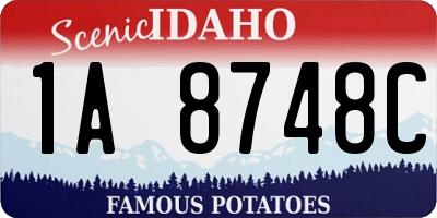 ID license plate 1A8748C