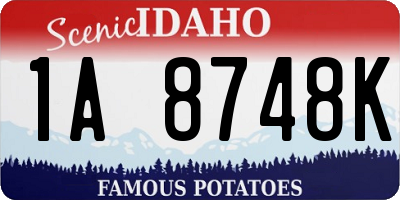 ID license plate 1A8748K