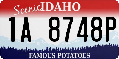 ID license plate 1A8748P