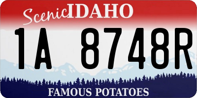 ID license plate 1A8748R