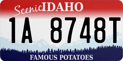 ID license plate 1A8748T