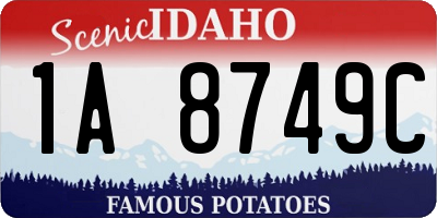 ID license plate 1A8749C