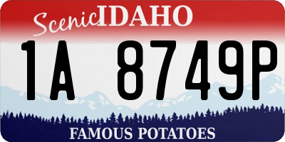 ID license plate 1A8749P