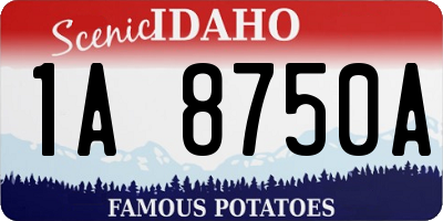 ID license plate 1A8750A