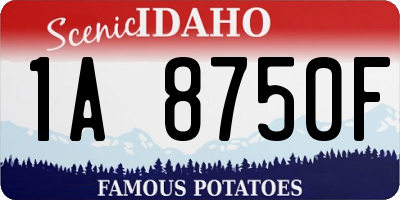 ID license plate 1A8750F