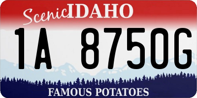 ID license plate 1A8750G
