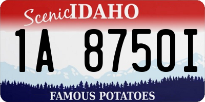 ID license plate 1A8750I