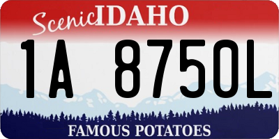 ID license plate 1A8750L