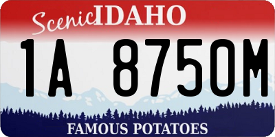 ID license plate 1A8750M