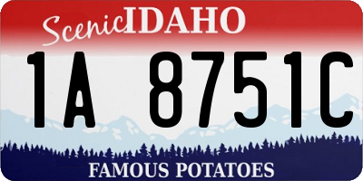 ID license plate 1A8751C
